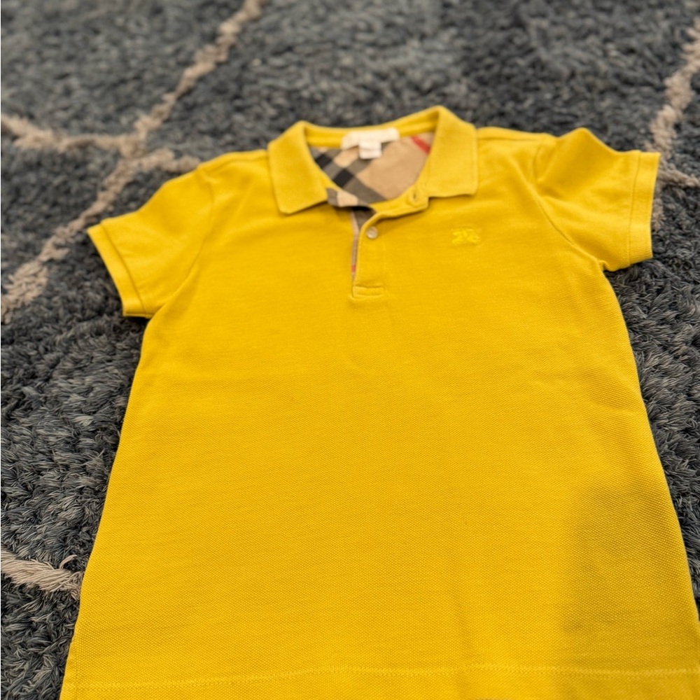 Burberry Bright Yellow Kids Polo Shirt